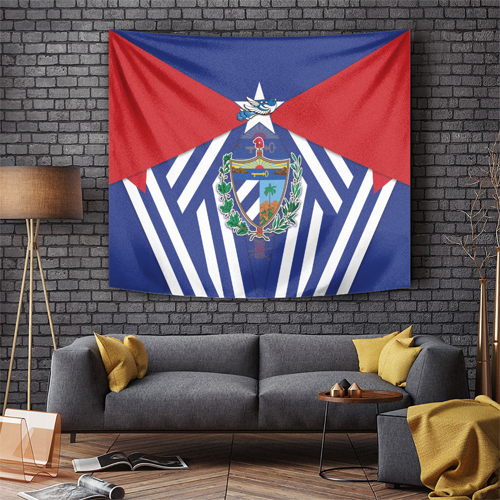 Viva Cuba Libre Tapestry Cuban Trogon With Coat Of Arms