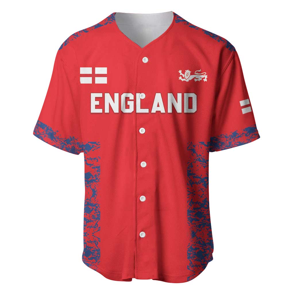 Custom England Cricket Baseball Jersey Go Three Lions Simple Style LT05 - Wonder Print Shop