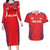 Custom England Cricket Couples Matching Long Sleeve Bodycon Dress and Hawaiian Shirt Go Three Lions Simple Style LT05 - Wonder Print Shop