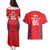 Custom England Cricket Couples Matching Puletasi and Hawaiian Shirt Go Three Lions Simple Style LT05 - Wonder Print Shop