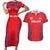 Custom England Cricket Couples Matching Short Sleeve Bodycon Dress and Hawaiian Shirt Go Three Lions Simple Style LT05 - Wonder Print Shop