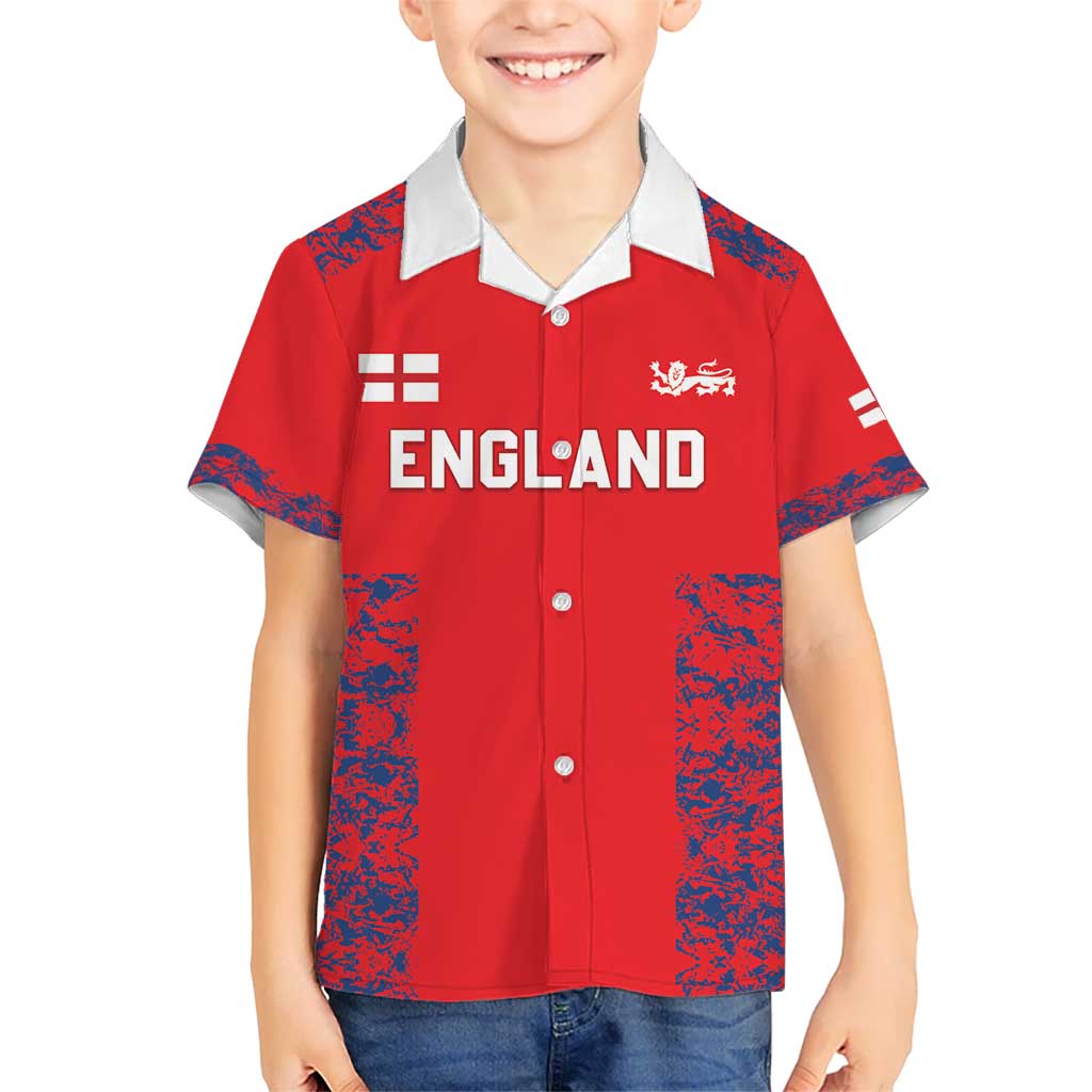 Custom England Cricket Kid Hawaiian Shirt Go Three Lions Simple Style LT05 - Wonder Print Shop