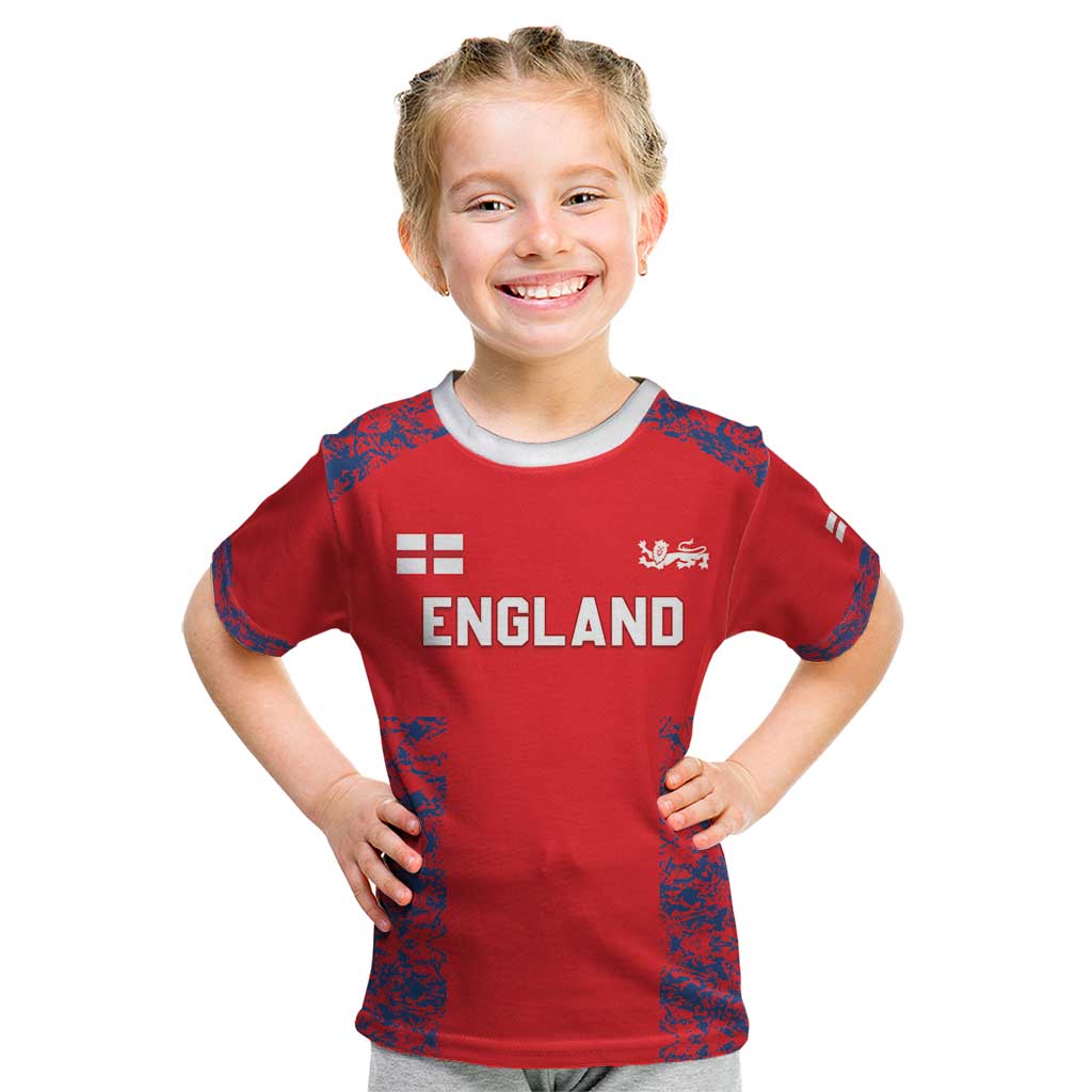 Custom England Cricket Kid T Shirt Go Three Lions Simple Style LT05 - Wonder Print Shop