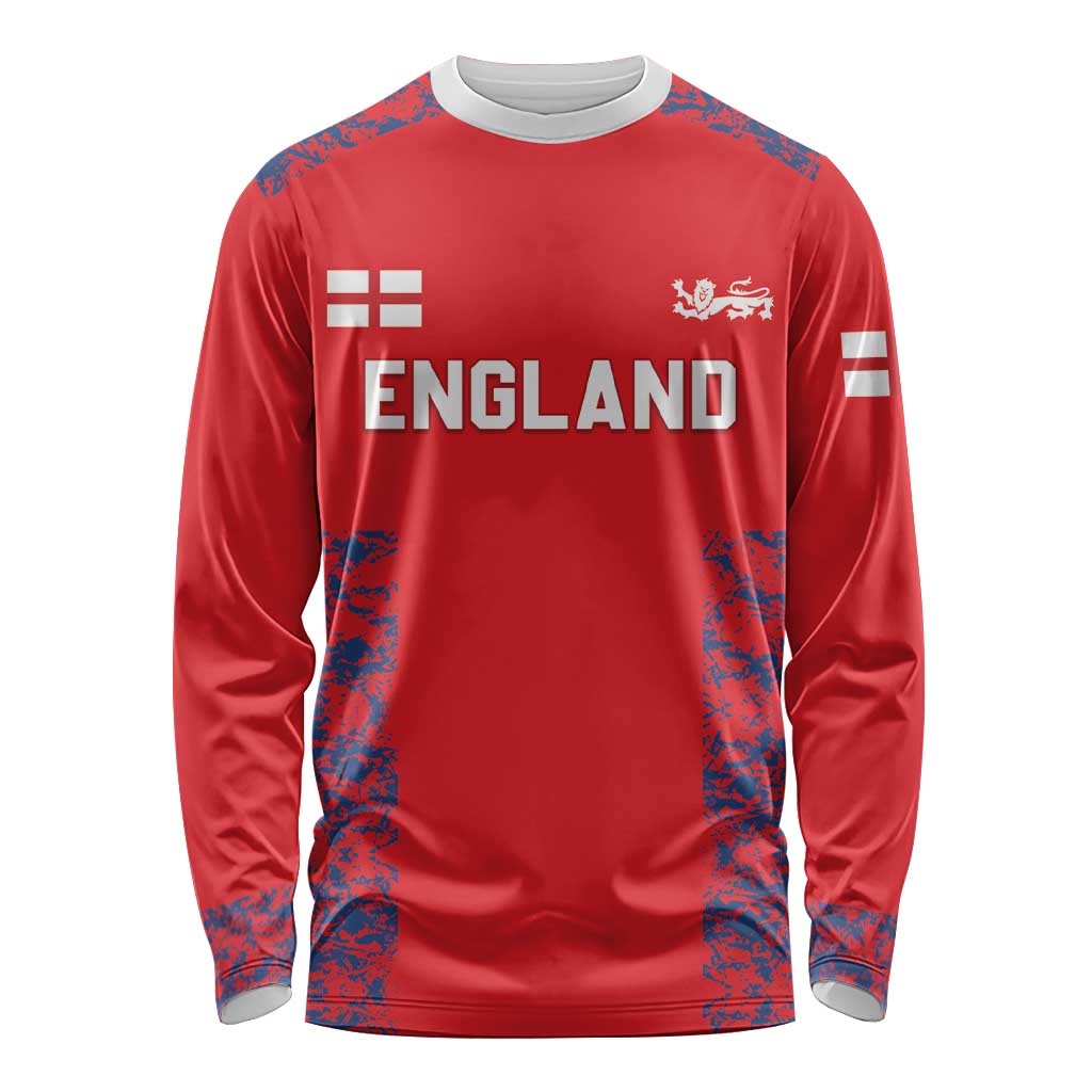 Custom England Cricket Long Sleeve Shirt Go Three Lions Simple Style LT05 - Wonder Print Shop