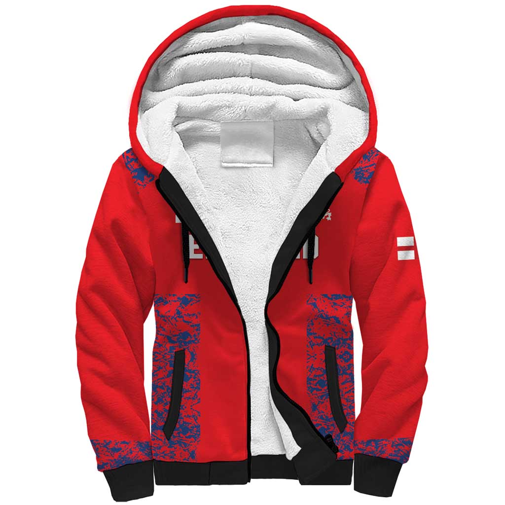 Custom England Cricket Sherpa Hoodie Go Three Lions Simple Style