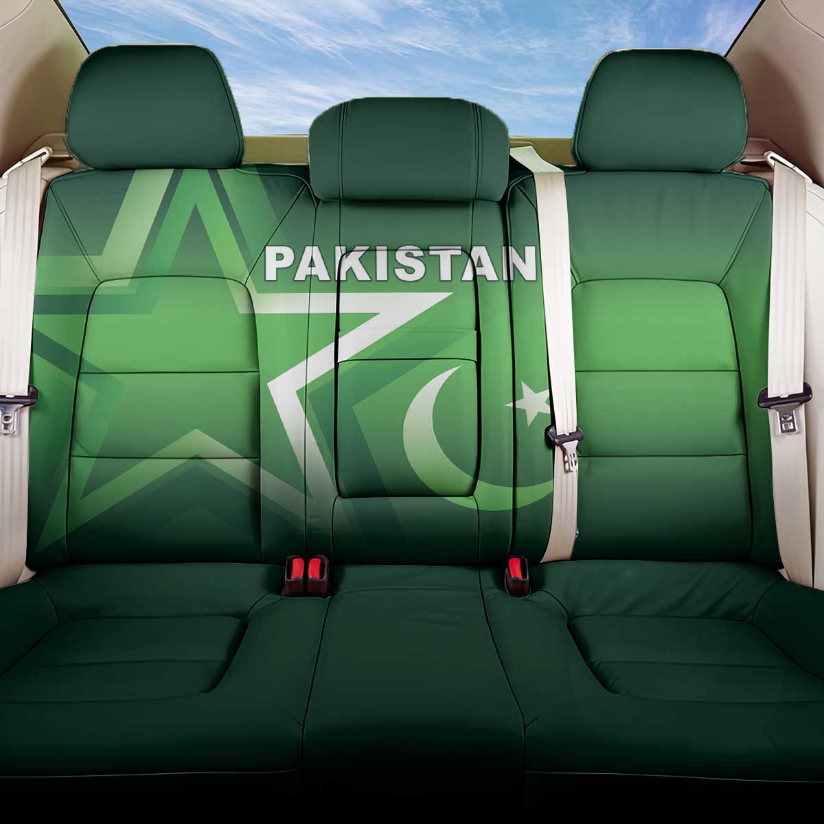 Pakistan Cricket Back Car Seat Cover Go Champions Shaheens LT05 - Wonder Print Shop