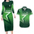 Custom Pakistan Cricket Couples Matching Long Sleeve Bodycon Dress and Hawaiian Shirt Go Champions Shaheens LT05 - Wonder Print Shop