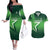 Custom Pakistan Cricket Couples Matching Off The Shoulder Long Sleeve Dress and Hawaiian Shirt Go Champions Shaheens LT05 - Wonder Print Shop