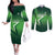 Custom Pakistan Cricket Couples Matching Off The Shoulder Long Sleeve Dress and Long Sleeve Button Shirt Go Champions Shaheens