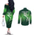 Custom Pakistan Cricket Couples Matching Off The Shoulder Long Sleeve Dress and Long Sleeve Button Shirt Go Champions Shaheens