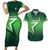 Custom Pakistan Cricket Couples Matching Short Sleeve Bodycon Dress and Hawaiian Shirt Go Champions Shaheens LT05 - Wonder Print Shop