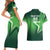 Custom Pakistan Cricket Couples Matching Short Sleeve Bodycon Dress and Hawaiian Shirt Go Champions Shaheens LT05 - Wonder Print Shop