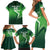 Custom Pakistan Cricket Family Matching Short Sleeve Bodycon Dress and Hawaiian Shirt Go Champions Shaheens LT05 - Wonder Print Shop