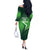 Custom Pakistan Cricket Off The Shoulder Long Sleeve Dress Go Champions Shaheens LT05 - Wonder Print Shop