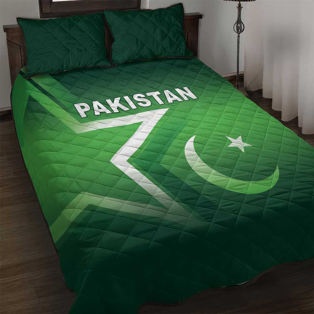 Pakistan Cricket Quilt Bed Set Go Champions Shaheens