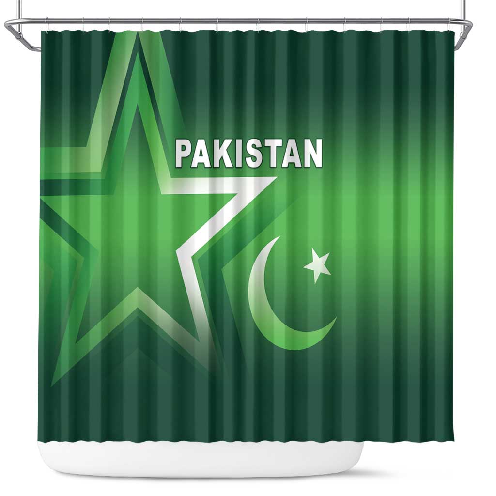 Pakistan Cricket Shower Curtain Go Champions Shaheens