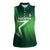 Custom Pakistan Cricket Women Sleeveless Polo Shirt Go Champions Shaheens LT05 - Wonder Print Shop