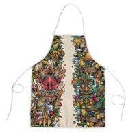 Hawaii And Japan Apron Tiki With Oni Mask - Wonder Print Shop
