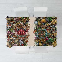 Hawaii And Japan Tablecloth Tiki With Oni Mask - Wonder Print Shop
