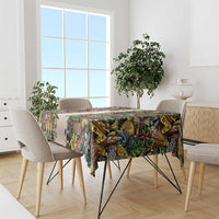 Hawaii And Japan Tablecloth Tiki With Oni Mask - Wonder Print Shop