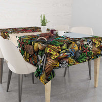 Hawaii And Japan Tablecloth Tiki With Oni Mask - Wonder Print Shop