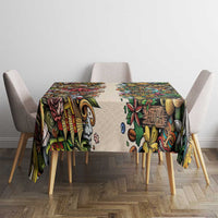 Hawaii And Japan Tablecloth Tiki With Oni Mask - Wonder Print Shop