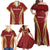 Custom Venezuela Football Family Matching Off Shoulder Maxi Dress and Hawaiian Shirt Go Champions