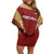 Custom Venezuela Football Family Matching Off Shoulder Short Dress and Hawaiian Shirt Go Champions