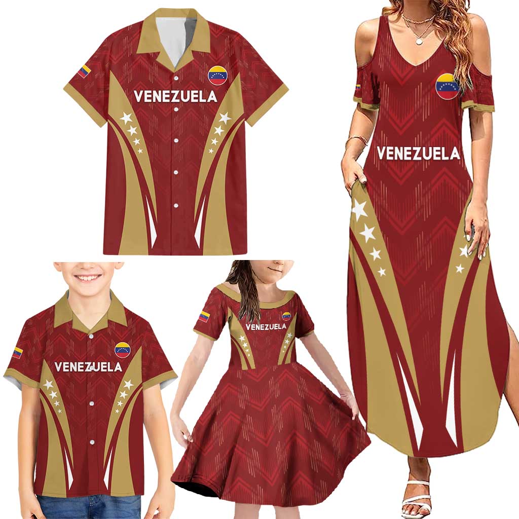 Custom Venezuela Football Family Matching Summer Maxi Dress and Hawaiian Shirt Go Champions