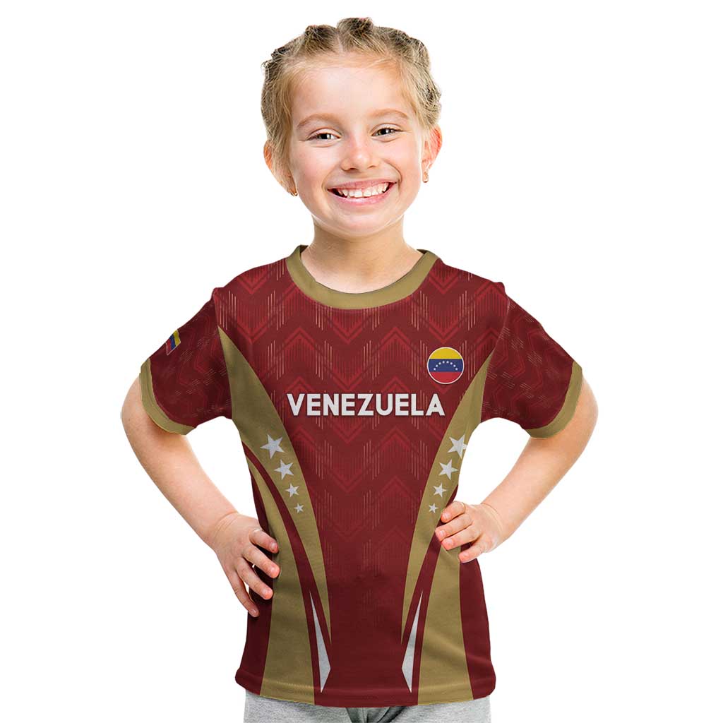 Custom Venezuela Football Kid T Shirt Go Champions