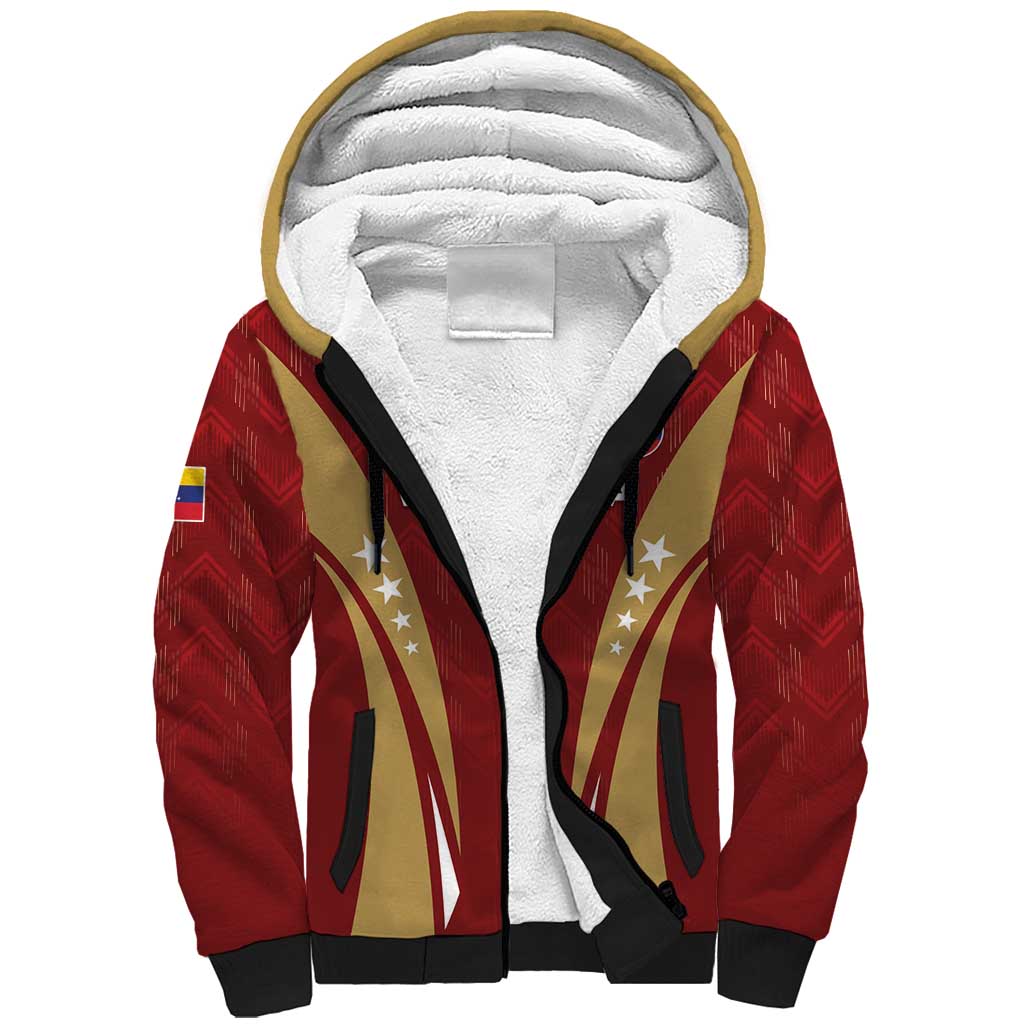 Custom Venezuela Football Sherpa Hoodie Go Champions