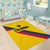 Colombia Football Area Rug Vamos La Tricolor Retro Style