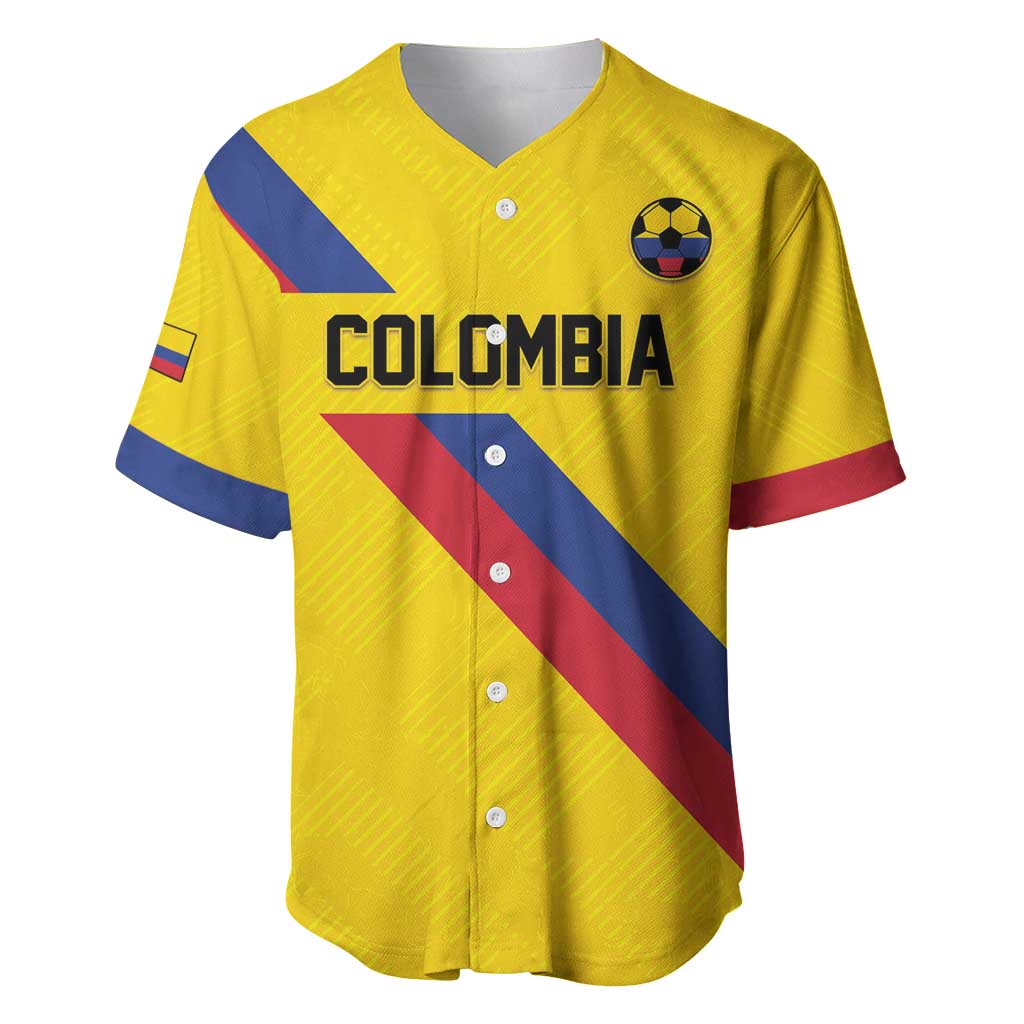 Custom Colombia Football Baseball Jersey Vamos La Tricolor Retro Style