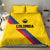 Colombia Football Bedding Set Vamos La Tricolor Retro Style