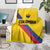 Colombia Football Blanket Vamos La Tricolor Retro Style