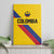 Colombia Football Canvas Wall Art Vamos La Tricolor Retro Style