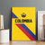 Colombia Football Canvas Wall Art Vamos La Tricolor Retro Style