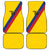 Colombia Football Car Mats Vamos La Tricolor Retro Style