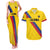 Custom Colombia Football Couples Matching Tank Maxi Dress and Hawaiian Shirt Vamos La Tricolor Retro Style