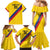 Custom Colombia Football Family Matching Mermaid Dress and Hawaiian Shirt Vamos La Tricolor Retro Style