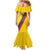 Custom Colombia Football Family Matching Mermaid Dress and Hawaiian Shirt Vamos La Tricolor Retro Style