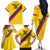 Custom Colombia Football Family Matching Off The Shoulder Long Sleeve Dress and Hawaiian Shirt Vamos La Tricolor Retro Style