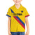 Custom Colombia Football Family Matching Off Shoulder Short Dress and Hawaiian Shirt Vamos La Tricolor Retro Style