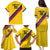 Custom Colombia Football Family Matching Puletasi and Hawaiian Shirt Vamos La Tricolor Retro Style