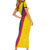 Custom Colombia Football Family Matching Short Sleeve Bodycon Dress and Hawaiian Shirt Vamos La Tricolor Retro Style