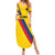 Custom Colombia Football Family Matching Summer Maxi Dress and Hawaiian Shirt Vamos La Tricolor Retro Style