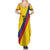 Custom Colombia Football Family Matching Summer Maxi Dress and Hawaiian Shirt Vamos La Tricolor Retro Style