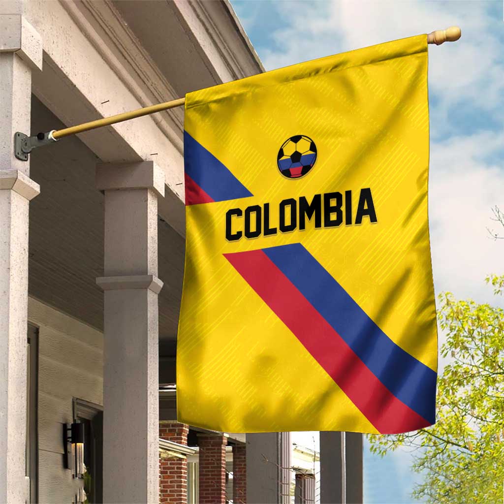 Colombia Football Garden Flag Vamos La Tricolor Retro Style