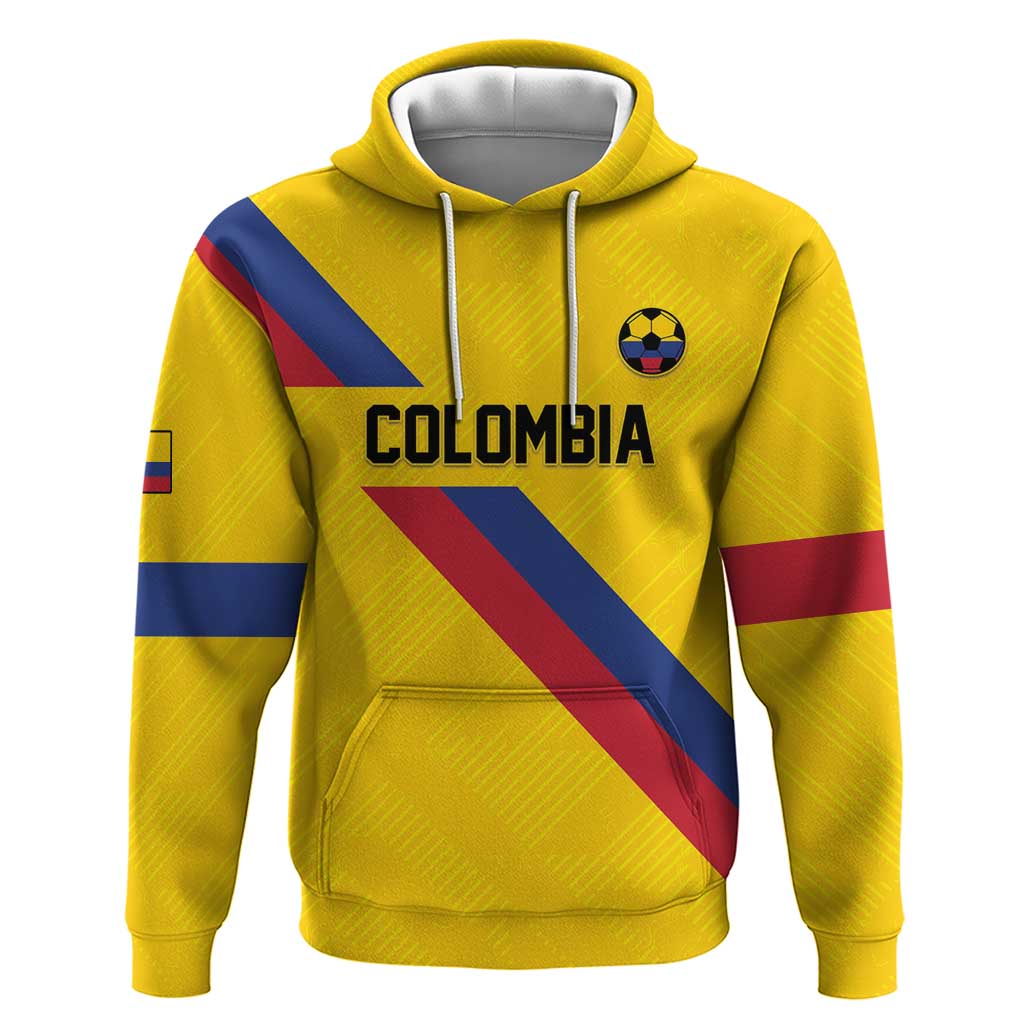 Custom Colombia Football Hoodie Vamos La Tricolor Retro Style