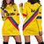 Custom Colombia Football Hoodie Dress Vamos La Tricolor Retro Style